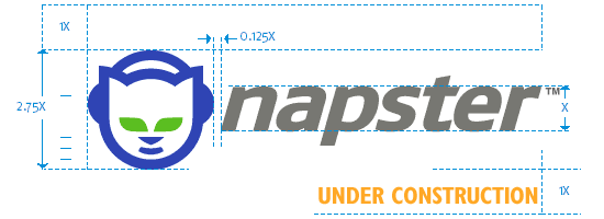 Original Napster logo with the cat mascot wearing headphones